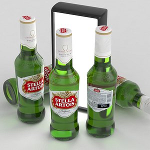 3d model beer stella artois