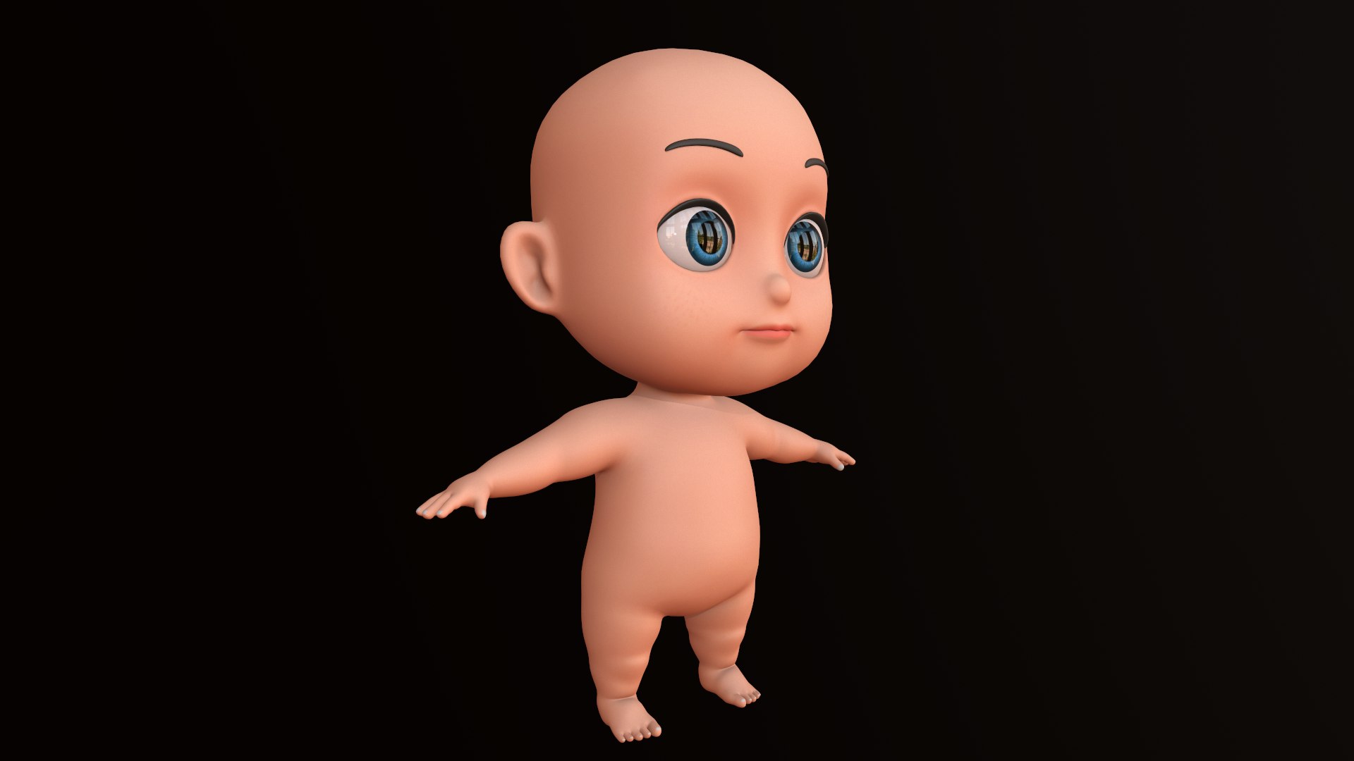 3D Model Base Baby Boy Rig - TurboSquid 1386988