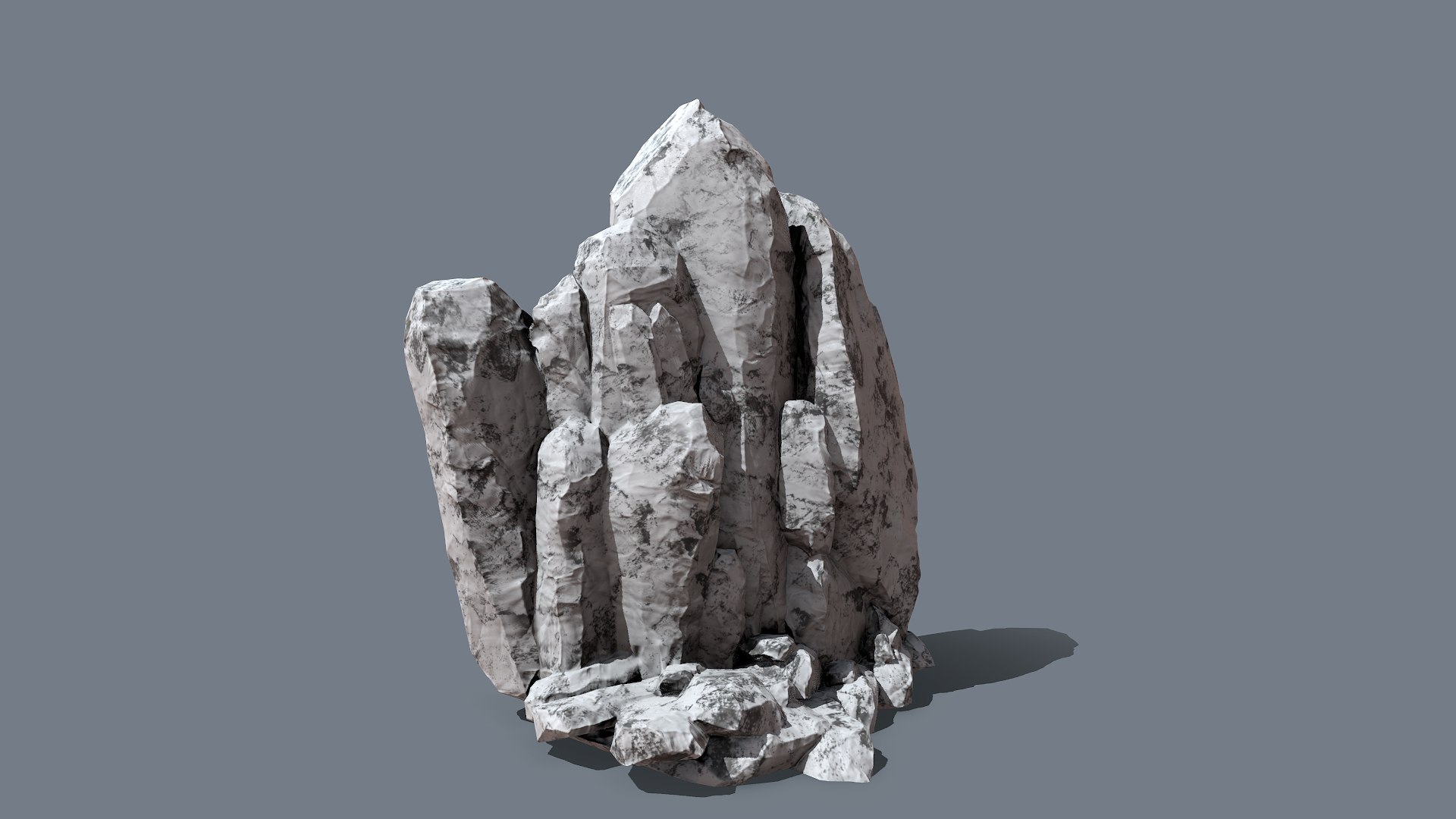 Collapsed Rocks Snow 3D Model - TurboSquid 1388119