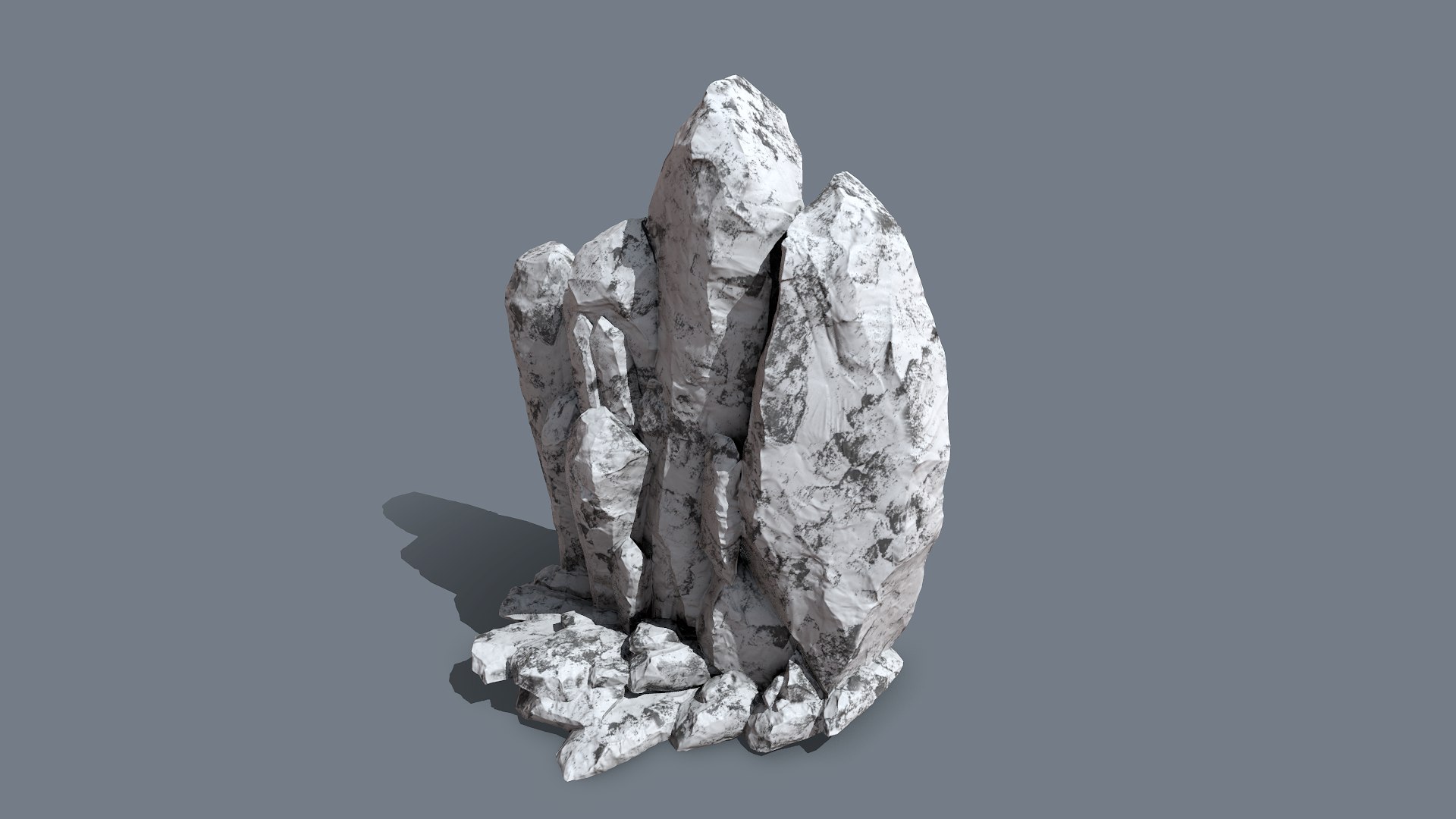Collapsed Rocks Snow 3D Model - TurboSquid 1388119