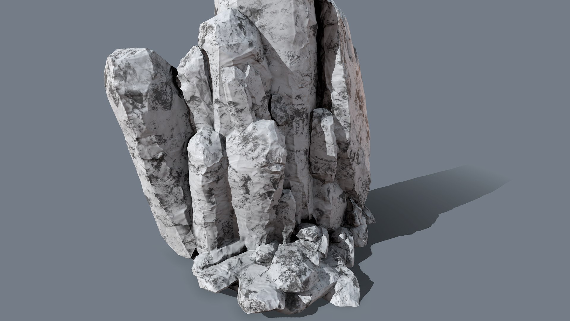 Collapsed Rocks Snow 3D Model - TurboSquid 1388119