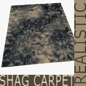 3d model of shag carpet