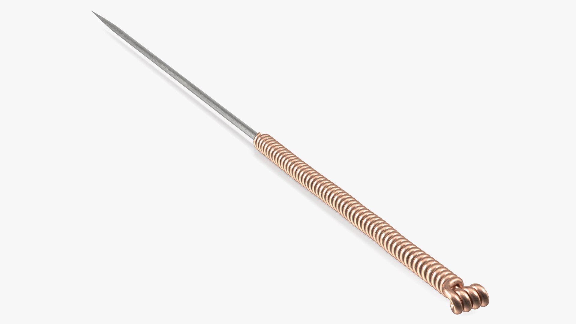 Middle Acupuncture Needle Gold 3D model preview