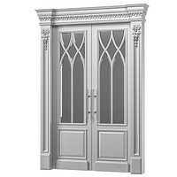 blk wood classcial door art 107