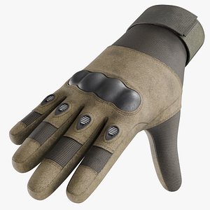 Tactical Gloves 01 h 3D model