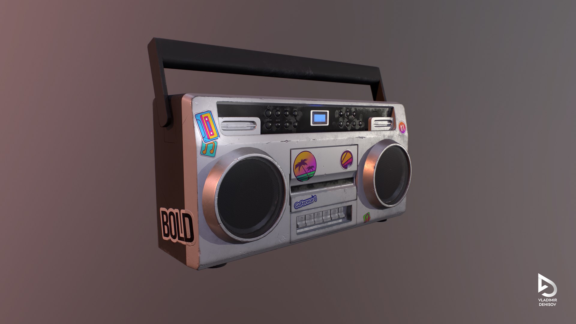 Low-poly Boombox 3D Model - TurboSquid 1714896