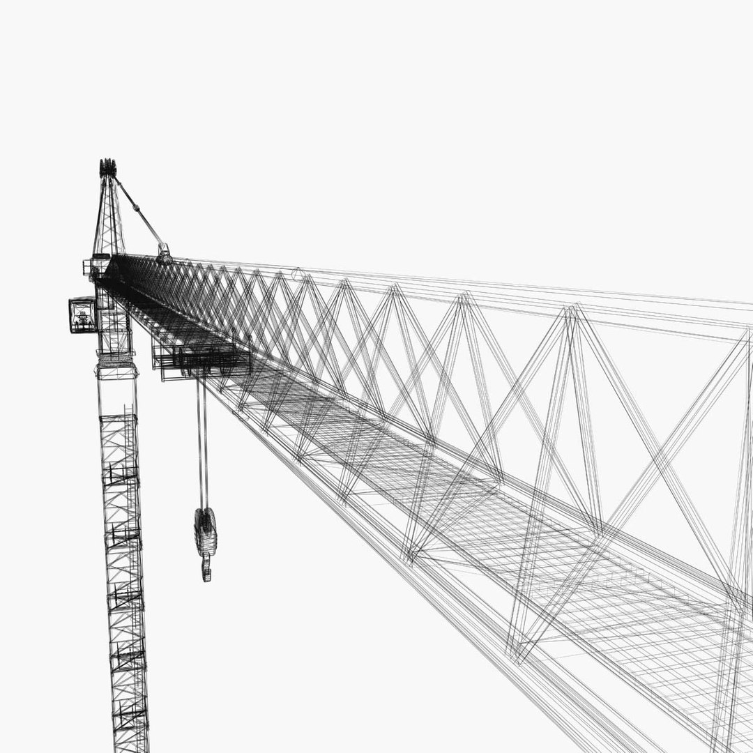 3d Model Of Industrial Tower Crane