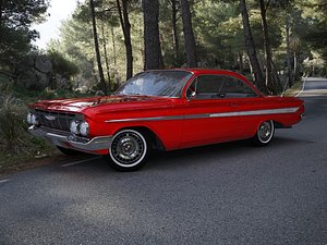 chevrolet impala 1961 3d 3ds