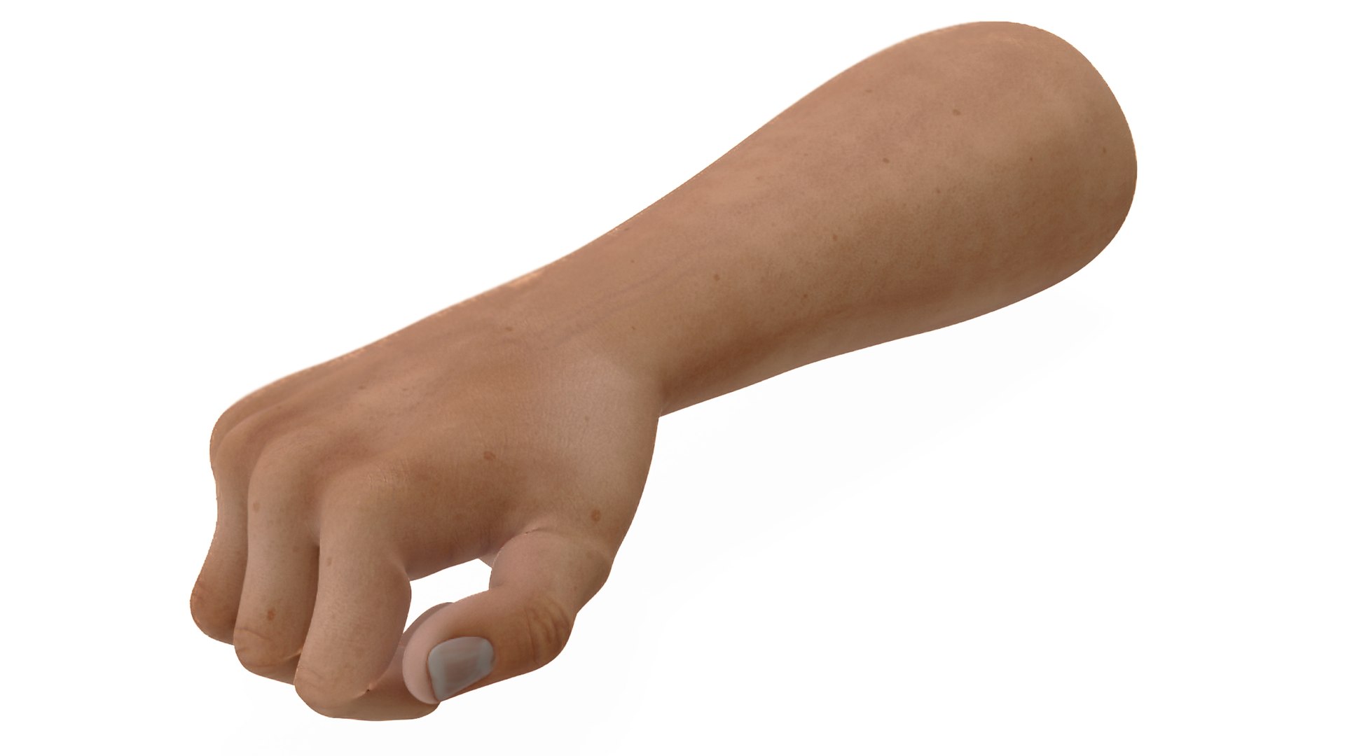 Caucasian Man Hand Fist 3D model preview