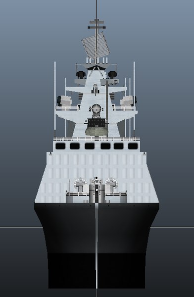 shivalik indian navy frigate ship 3d obj