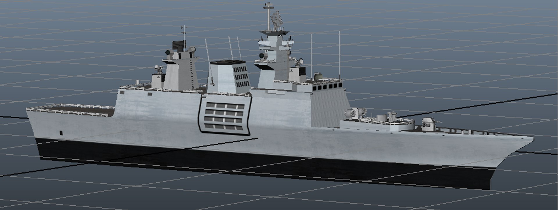 Shivalik Indian Navy Frigate Ship 3d Obj