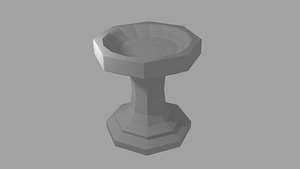 birdbath bird bath 3d blend