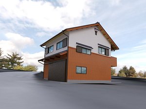 sample of simple Japanese houses 3D model