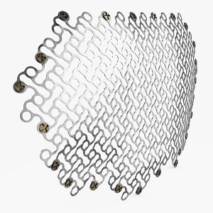 Preformed Cranial Mesh Implant with Fixation Points 3D