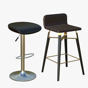 Stool Chair V267 3D model