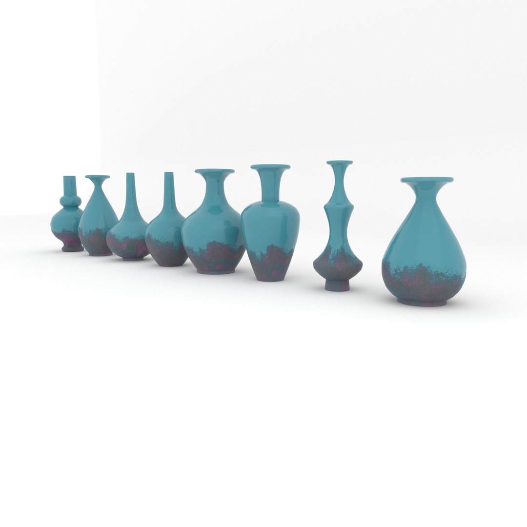 3D Set of Vases model - TurboSquid 1716549