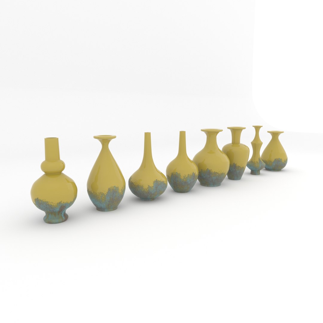 3D Set Of Vases Model - TurboSquid 1716549