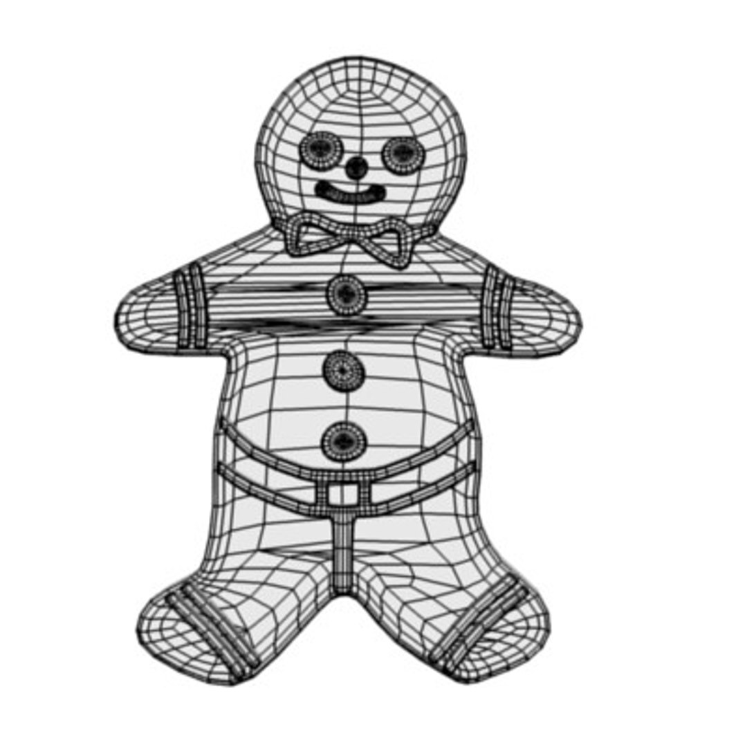 3d gingerbreads man woman