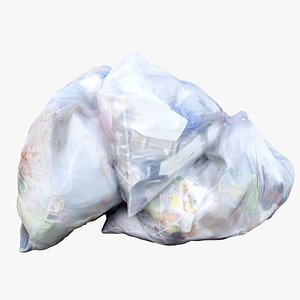 pile garbage bags 3D model