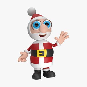 3D Cartoon Christmas Santa model
