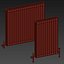 3D Heating radiator panel steel model