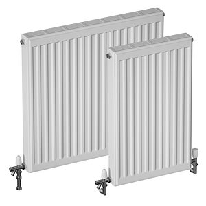 3D Heating radiator panel steel model