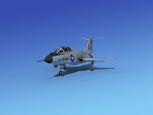 f-101 voodoo jet fighters 3d max