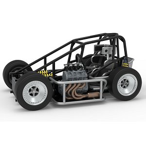 3D Three Quarter Midget Base Scale 1 to 25