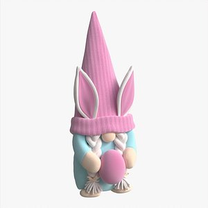 3D Easter Plush Doll Gnome With Egg 02