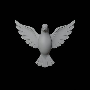 Peace Dove Sculpture 3D Print Model 3D model