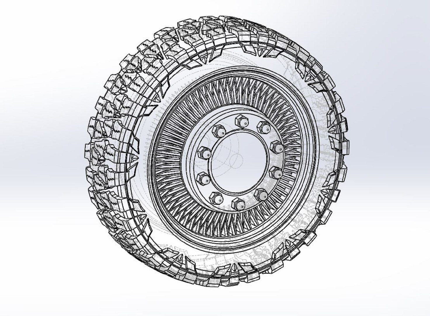 Diecast Front wire semi wheel for pickup Scale 1 to 25 3D - TurboSquid ...