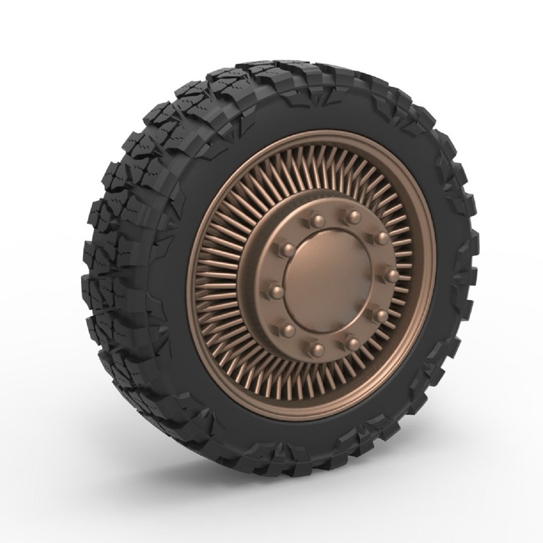 Diecast Front wire semi wheel for pickup Scale 1 to 25 3D - TurboSquid ...