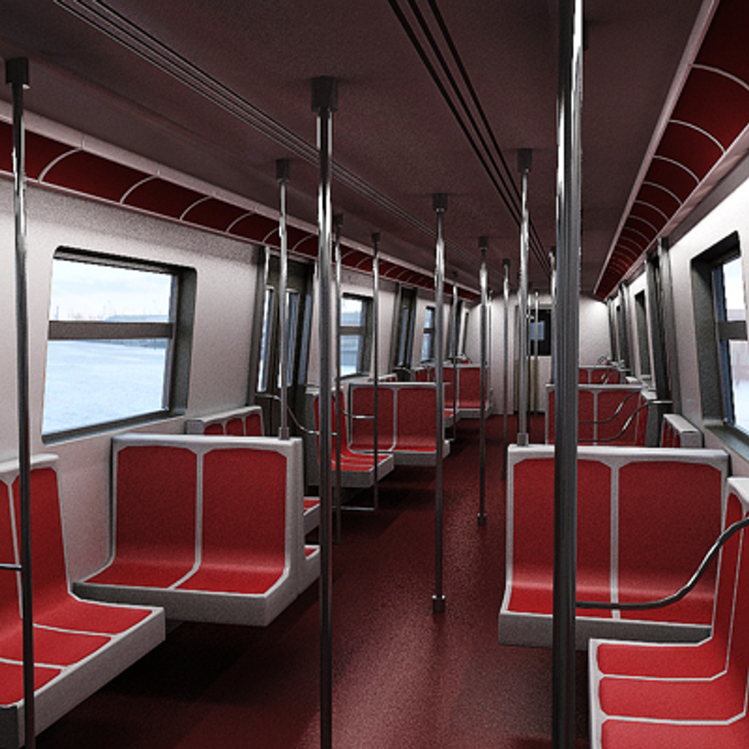 r68 train interior subway 3d max