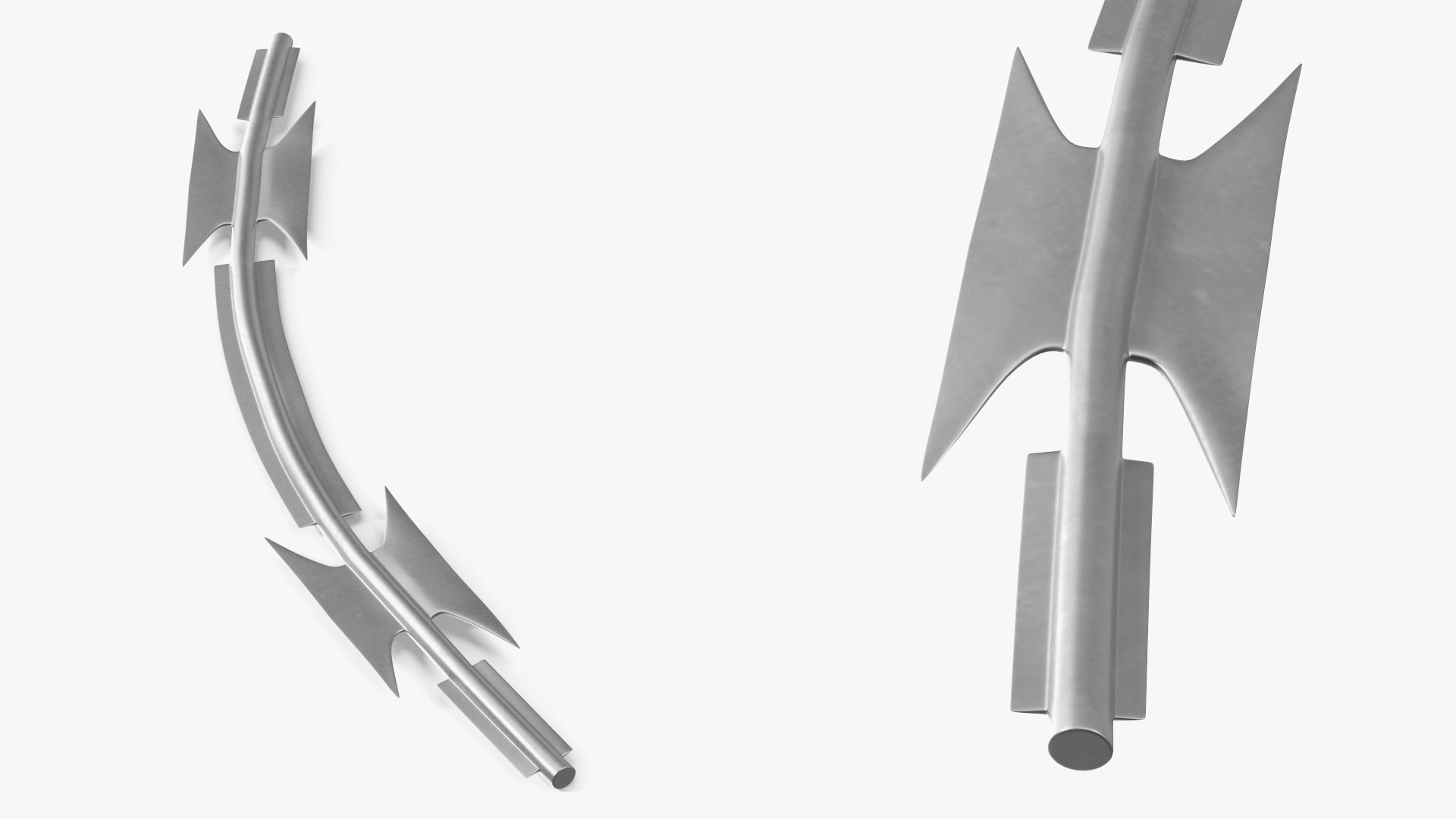 CBT65 Security Concertina Razor Wire Silver 3D model preview