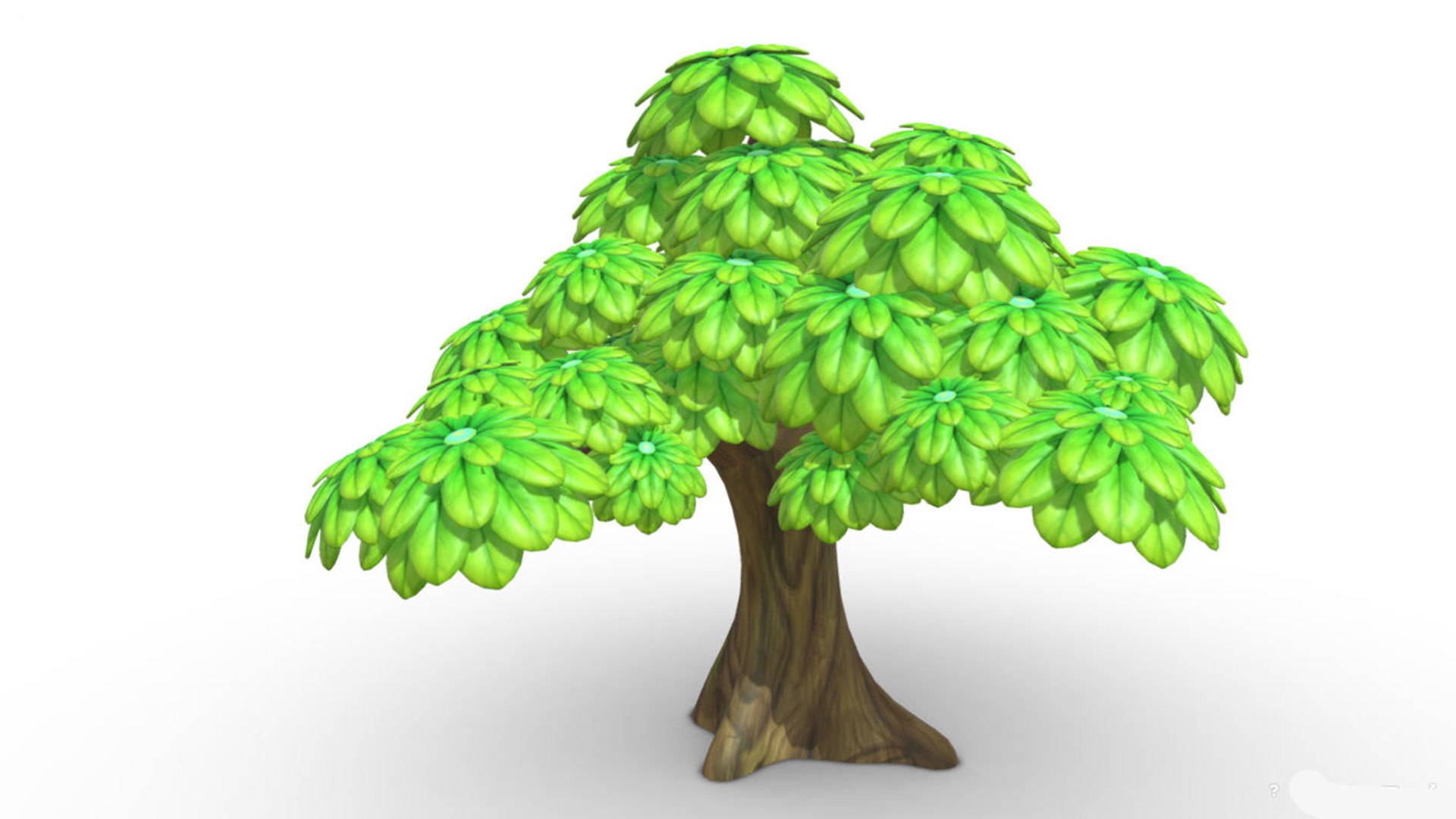 Green Cartoon tree 3D TurboSquid 2069487