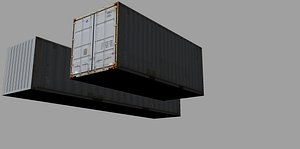 3d model of container teu 20ft
