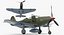 3D american wwii fighter aircraft model