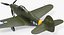 3D american wwii fighter aircraft model