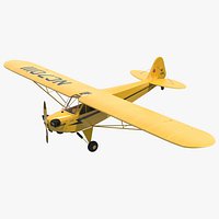 Light Aircraft Piper J 3 Yellow 2