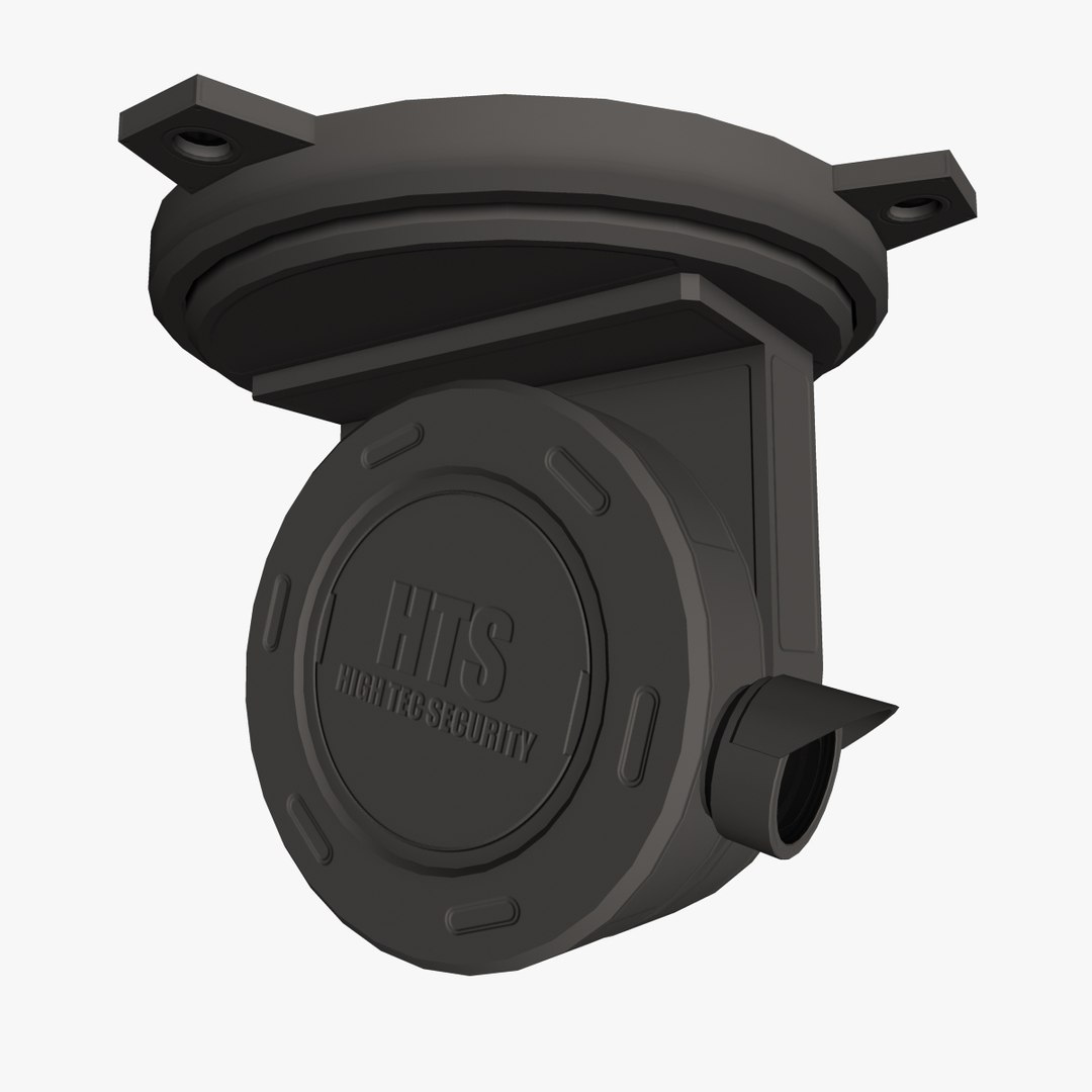 rounded security camera 3d obj