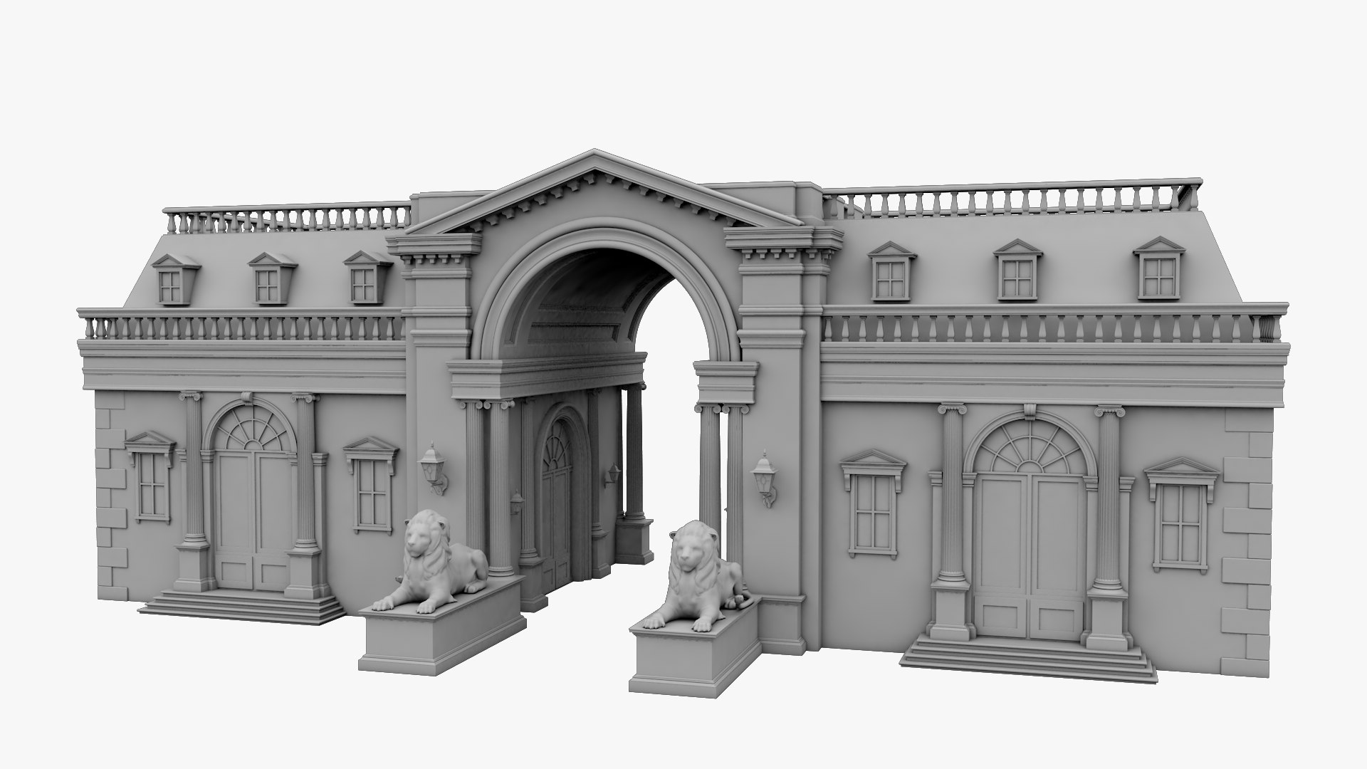 Renaissance Building 3D - TurboSquid 1953704
