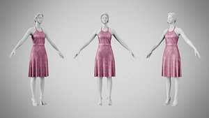 Dress 22 Dusty Rose Velvet With Design