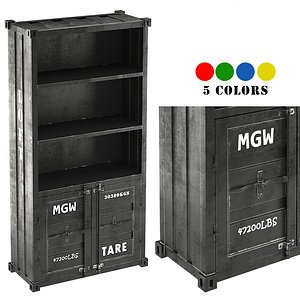 3d max sea container bookcase 5