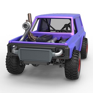 3D Diecast Uphill Sand Racing Dragster Version 2 Scale 1 to 25