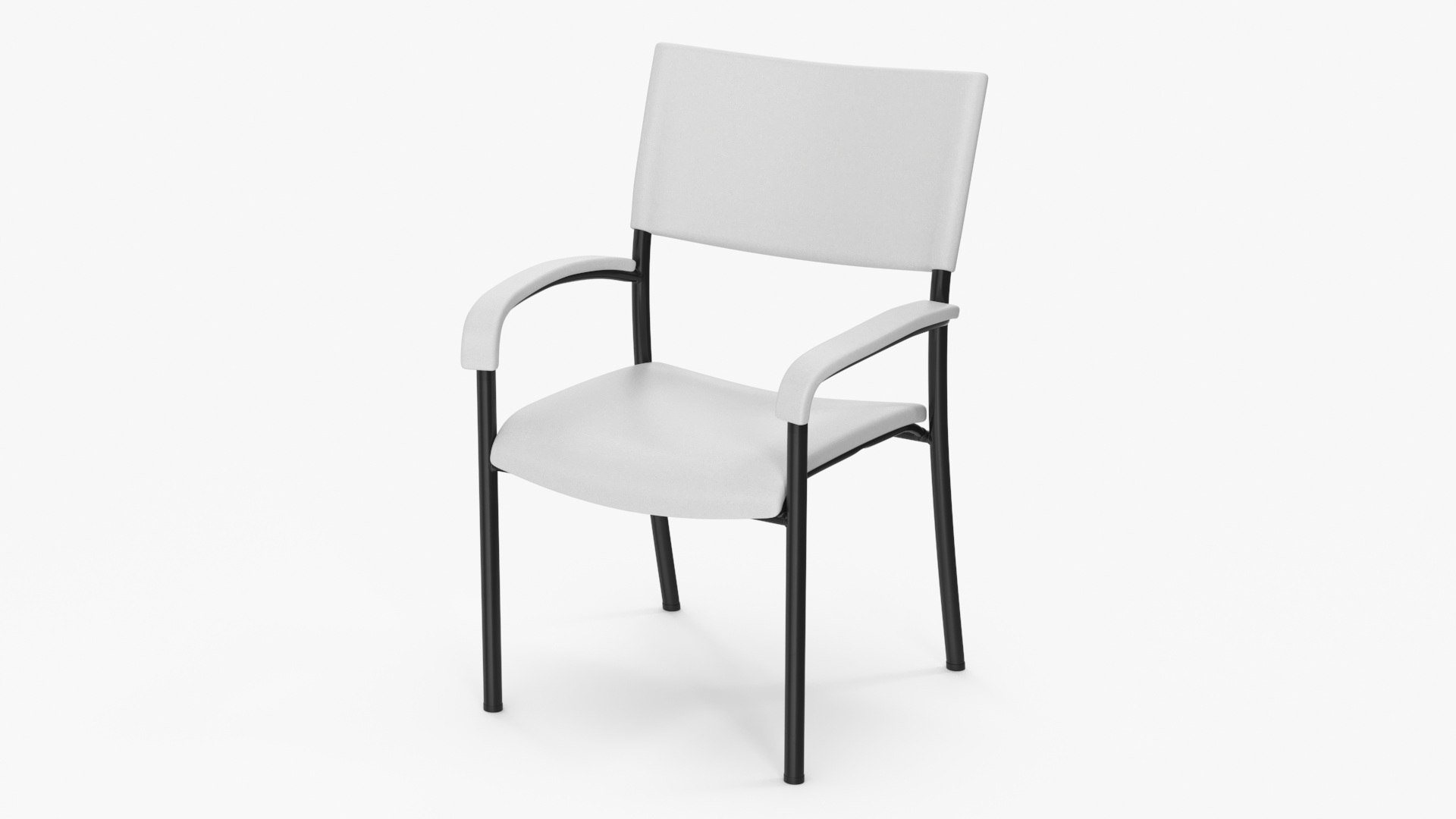 Modern Office Chair White 3D model preview