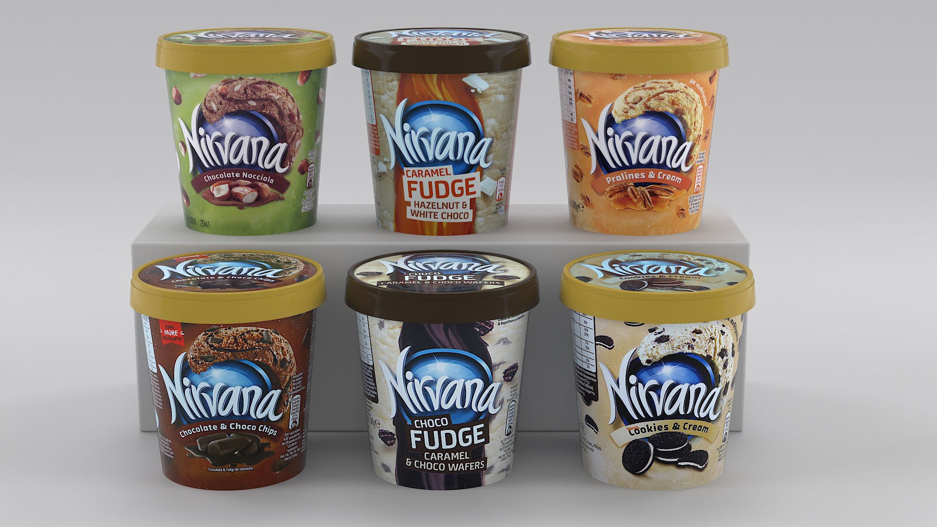 Ice cream set Nirvana 3D model TurboSquid 1830983
