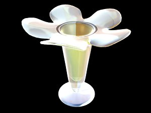 photo realistic flower vase 3d lwo