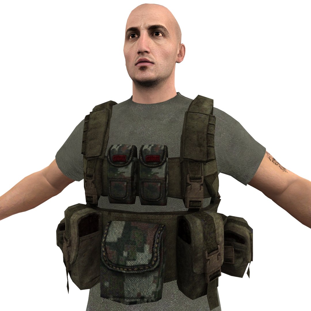 Mercenary Soldier 3d Model