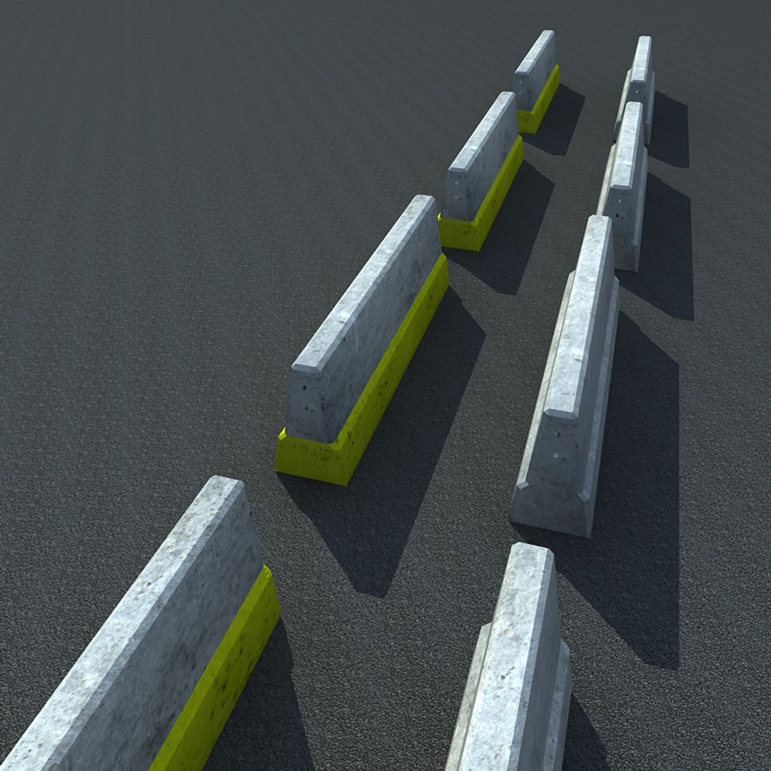 Highway Concrete Block 3ds