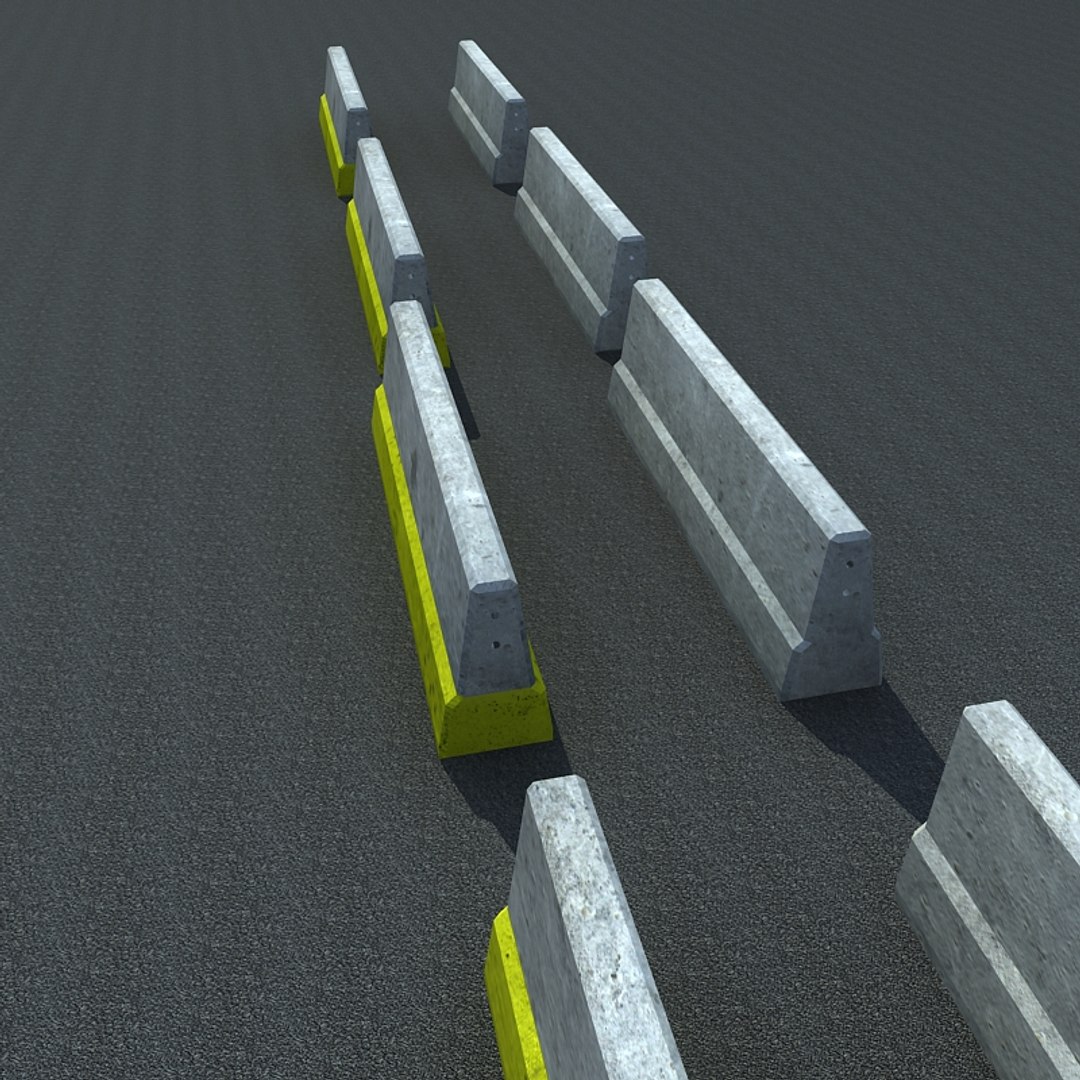 Highway Concrete Block 3ds